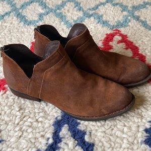 Born Rugged Brown Suede Ankle Booties
